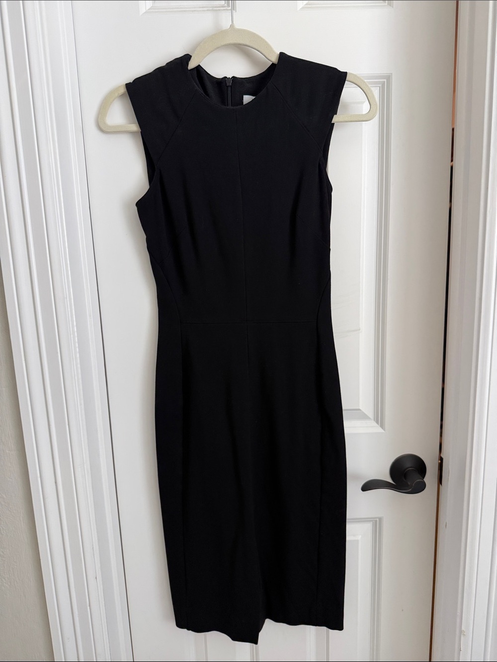 MM Lafleur Black Sleeveless Midi Sheath Dress